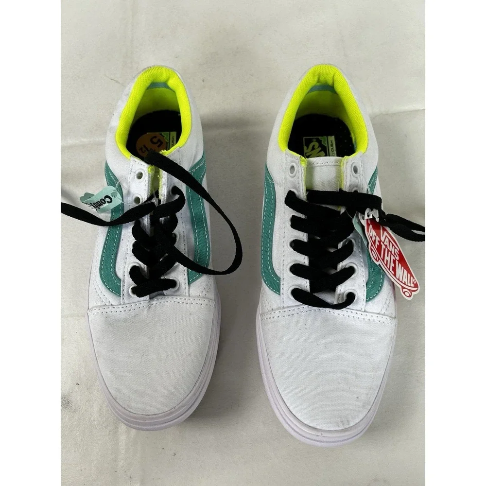 NWT Vans Off The Wall Old Skool Comfy Cush Skate Shoes Juniors Size 5.5 White